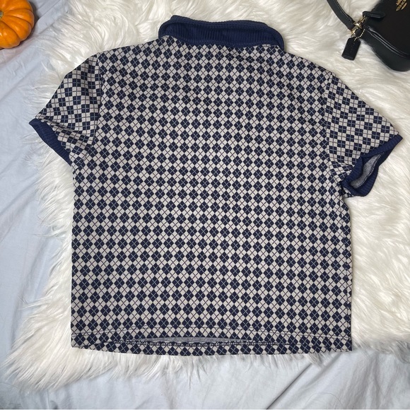 SOLD Navy Plaid Skirt + Top Set - Picture 4 of 10
